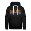 Premium Park City, Utah Hoodie - Retro Mountain & Birds Premium Men's Park City Sweatshirt / Hoodie