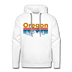 Premium Oregon Hoodie - Retro Mountain & Birds Premium Men's Oregon Sweatshirt / Hoodie - white