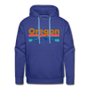 Premium Oregon Hoodie - Retro Mountain & Birds Premium Men's Oregon Sweatshirt / Hoodie - royalblue