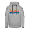 Premium Salida, Colorado Hoodie - Retro Mountain & Birds Premium Men's Salida Sweatshirt / Hoodie