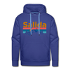 Premium Salida, Colorado Hoodie - Retro Mountain & Birds Premium Men's Salida Sweatshirt / Hoodie - royalblue