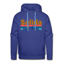 Premium Salida, Colorado Hoodie - Retro Mountain & Birds Premium Men's Salida Sweatshirt / Hoodie - royalblue
