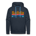 Premium Salida, Colorado Hoodie - Retro Mountain & Birds Premium Men's Salida Sweatshirt / Hoodie - navy