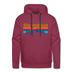 Premium Steamboat, Colorado Hoodie - Retro Mountain & Birds Premium Men's Steamboat Sweatshirt / Hoodie - burgundy
