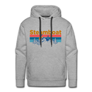 Premium Steamboat, Colorado Hoodie - Retro Mountain & Birds Premium Men's Steamboat Sweatshirt / Hoodie - heather grey