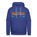 Premium Steamboat, Colorado Hoodie - Retro Mountain & Birds Premium Men's Steamboat Sweatshirt / Hoodie - royalblue