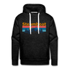 Premium Steamboat, Colorado Hoodie - Retro Mountain & Birds Premium Men's Steamboat Sweatshirt / Hoodie - charcoal grey