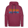 Premium Truckee, California Hoodie - Retro Mountain & Birds Premium Men's Truckee Sweatshirt / Hoodie - burgundy