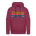 Premium Truckee, California Hoodie - Retro Mountain & Birds Premium Men's Truckee Sweatshirt / Hoodie - burgundy