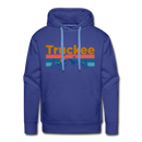 Premium Truckee, California Hoodie - Retro Mountain & Birds Premium Men's Truckee Sweatshirt / Hoodie - royalblue