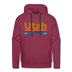 Premium Utah Hoodie - Retro Mountain & Birds Premium Men's Utah Sweatshirt / Hoodie - burgundy