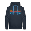 Premium Winter Park, Colorado Hoodie - Retro Mountain & Birds Premium Men's Winter Park Sweatshirt / Hoodie - navy
