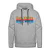 Premium Sun Valley, Idaho Hoodie - Retro Mountain & Birds Premium Men's Sun Valley Sweatshirt / Hoodie