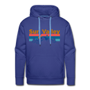 Premium Sun Valley, Idaho Hoodie - Retro Mountain & Birds Premium Men's Sun Valley Sweatshirt / Hoodie - royalblue