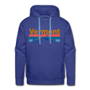 Premium Vermont Hoodie - Retro Mountain & Birds Premium Men's Vermont Sweatshirt / Hoodie - royalblue