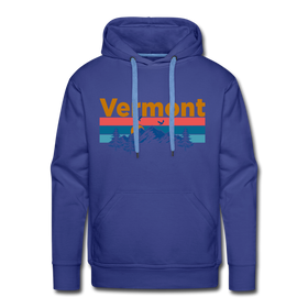 Premium Vermont Hoodie - Retro Mountain & Birds Premium Men's Vermont Sweatshirt / Hoodie - royalblue