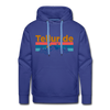 Premium Telluride, Colorado Hoodie - Retro Mountain & Birds Premium Men's Telluride Sweatshirt / Hoodie - royalblue
