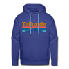 Premium Telluride, Colorado Hoodie - Retro Mountain & Birds Premium Men's Telluride Sweatshirt / Hoodie