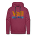 Premium Vail, Colorado Hoodie - Retro Mountain & Birds Premium Men's Vail Sweatshirt / Hoodie - burgundy
