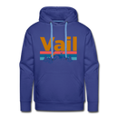 Premium Vail, Colorado Hoodie - Retro Mountain & Birds Premium Men's Vail Sweatshirt / Hoodie - royalblue