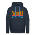 Premium Vail, Colorado Hoodie - Retro Mountain & Birds Premium Men's Vail Sweatshirt / Hoodie - navy