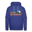 Premium Wyoming Hoodie - Retro Mountain Premium Men's Wyoming Sweatshirt / Hoodie - royal blue