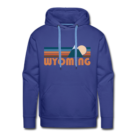 Premium Wyoming Hoodie - Retro Mountain Premium Men's Wyoming Sweatshirt / Hoodie - royal blue