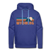 Premium Wyoming Hoodie - Retro Mountain Premium Men's Wyoming Sweatshirt / Hoodie - royal blue