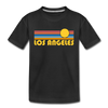 Los Angeles, California Toddler T-Shirt - Retro Sun Los Angeles Toddler Tee - black