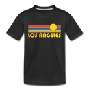 Los Angeles, California Toddler T-Shirt - Retro Sun Los Angeles Toddler Tee - black