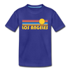 Los Angeles, California Toddler T-Shirt - Retro Sun Los Angeles Toddler Tee - royal blue