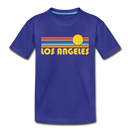 Los Angeles, California Toddler T-Shirt - Retro Sun Los Angeles Toddler Tee - royal blue