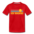 Los Angeles, California Toddler T-Shirt - Retro Sun Los Angeles Toddler Tee - red