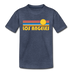Los Angeles, California Toddler T-Shirt - Retro Sun Los Angeles Toddler Tee - heather blue
