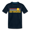 Los Angeles, California Toddler T-Shirt - Retro Sun Los Angeles Toddler Tee - deep navy