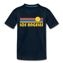Los Angeles, California Toddler T-Shirt - Retro Sun Los Angeles Toddler Tee - deep navy