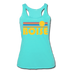 Boise, Idaho Tank Top - Retro Sun Women’s Boise Tri-Blend Racerback Tank - turquoise