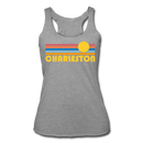 Charleston, South Carolina Tank Top - Retro Sun Women’s Charleston Tri-Blend Racerback Tank - heather grey