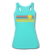 Charleston, South Carolina Tank Top - Retro Sun Women’s Charleston Tri-Blend Racerback Tank - turquoise