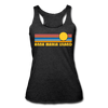 Anna Maria Island, Florida Tank Top - Retro Sun Women’s Anna Maria Island Tri-Blend Racerback Tank - heather black
