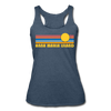 Anna Maria Island, Florida Tank Top - Retro Sun Women’s Anna Maria Island Tri-Blend Racerback Tank - heather navy