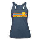 Anna Maria Island, Florida Tank Top - Retro Sun Women’s Anna Maria Island Tri-Blend Racerback Tank - heather navy