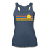 Anna Maria Island, Florida Tank Top - Retro Sun Women’s Anna Maria Island Tri-Blend Racerback Tank - heather navy