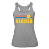 Alaska Tank Top - Retro Sun Women’s Alaska Tri-Blend Racerback Tank - heather grey