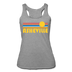 Asheville, North Carolina Tank Top - Retro Sun Women’s Asheville Tri-Blend Racerback Tank - heather grey