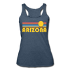 Arizona Tank Top - Retro Sun Women’s Arizona Tri-Blend Racerback Tank - heather navy