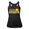 Atlanta, Georgia Tank Top - Retro Sun Women’s Atlanta Tri-Blend Racerback Tank - heather black