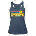 Atlanta, Georgia Tank Top - Retro Sun Women’s Atlanta Tri-Blend Racerback Tank - heather navy