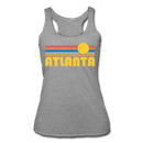 Atlanta, Georgia Tank Top - Retro Sun Women’s Atlanta Tri-Blend Racerback Tank - heather grey