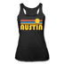 Austin, Texas Tank Top - Retro Sun Women’s Austin Tri-Blend Racerback Tank - heather black